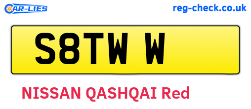 S8TWW are the vehicle registration plates.