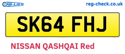 SK64FHJ are the vehicle registration plates.