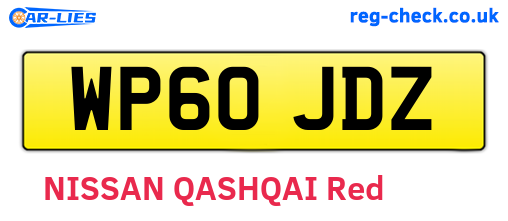 WP60JDZ are the vehicle registration plates.