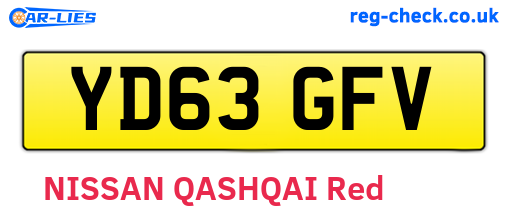 YD63GFV are the vehicle registration plates.