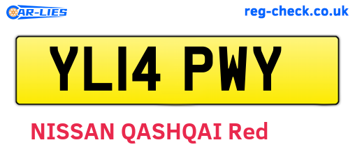 YL14PWY are the vehicle registration plates.
