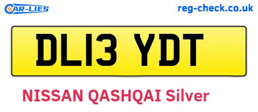 DL13YDT are the vehicle registration plates.