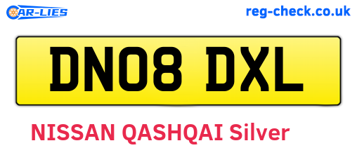 DN08DXL are the vehicle registration plates.