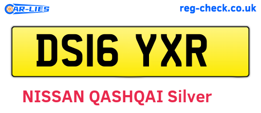 DS16YXR are the vehicle registration plates.