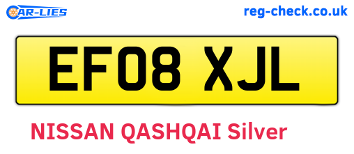 EF08XJL are the vehicle registration plates.
