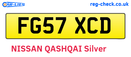 FG57XCD are the vehicle registration plates.