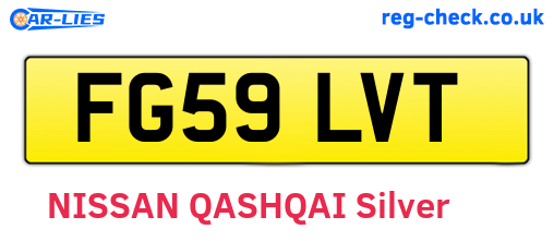 FG59LVT are the vehicle registration plates.
