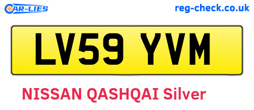 LV59YVM are the vehicle registration plates.