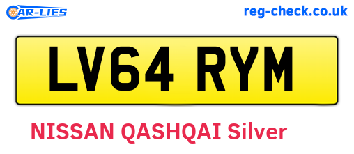 LV64RYM are the vehicle registration plates.
