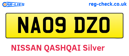 NA09DZO are the vehicle registration plates.