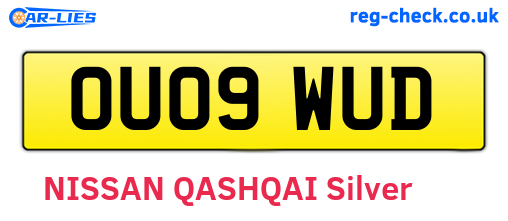 OU09WUD are the vehicle registration plates.