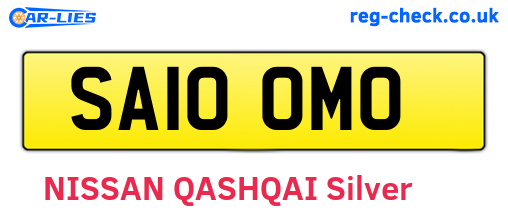 SA10OMO are the vehicle registration plates.