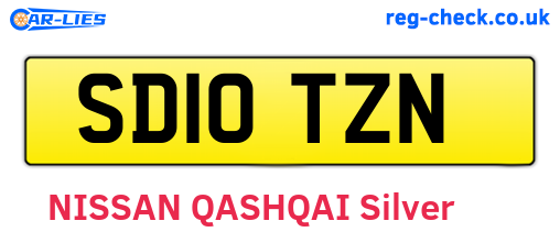 SD10TZN are the vehicle registration plates.