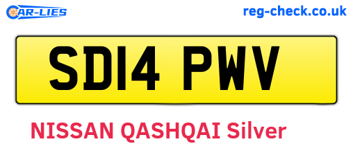 SD14PWV are the vehicle registration plates.