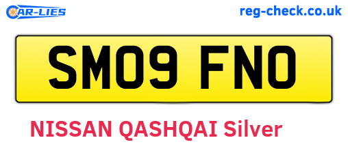 SM09FNO are the vehicle registration plates.
