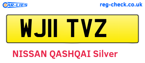 WJ11TVZ are the vehicle registration plates.