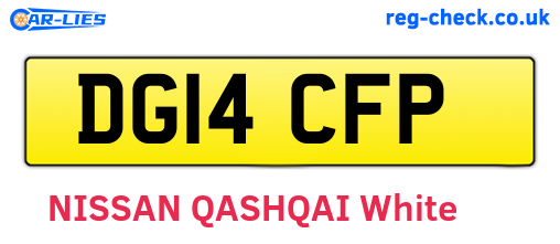 DG14CFP are the vehicle registration plates.