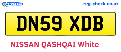 DN59XDB are the vehicle registration plates.