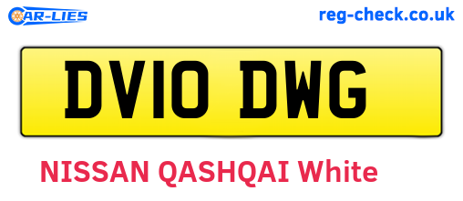 DV10DWG are the vehicle registration plates.