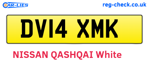DV14XMK are the vehicle registration plates.