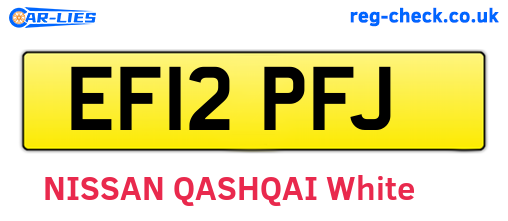 EF12PFJ are the vehicle registration plates.