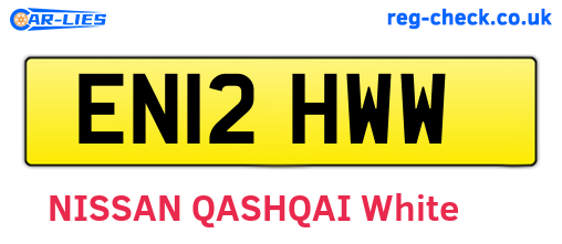 EN12HWW are the vehicle registration plates.