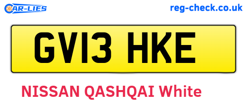 GV13HKE are the vehicle registration plates.