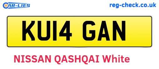 KU14GAN are the vehicle registration plates.