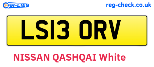 LS13ORV are the vehicle registration plates.