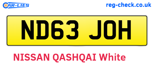 ND63JOH are the vehicle registration plates.