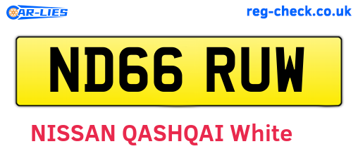 ND66RUW are the vehicle registration plates.