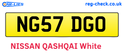 NG57DGO are the vehicle registration plates.