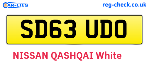 SD63UDO are the vehicle registration plates.