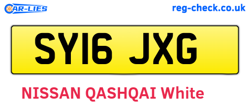 SY16JXG are the vehicle registration plates.