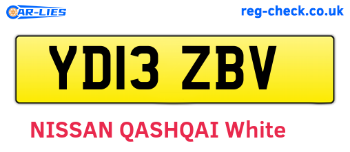 YD13ZBV are the vehicle registration plates.