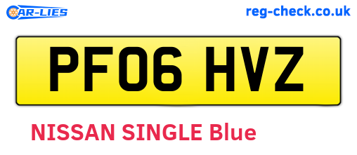 PF06HVZ are the vehicle registration plates.