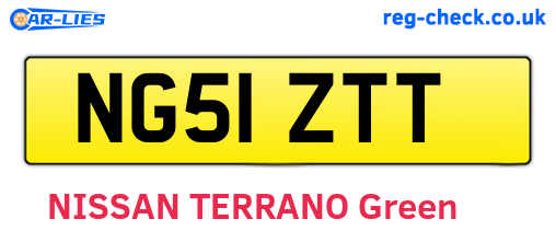 NG51ZTT are the vehicle registration plates.