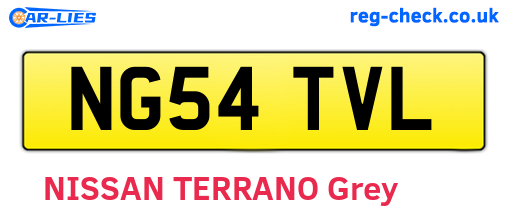 NG54TVL are the vehicle registration plates.