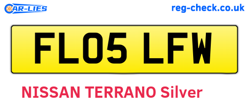FL05LFW are the vehicle registration plates.