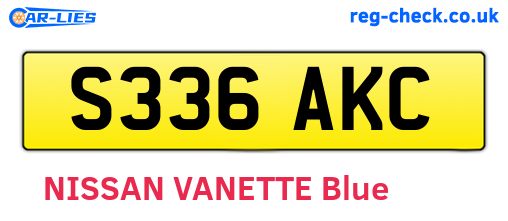 S336AKC are the vehicle registration plates.