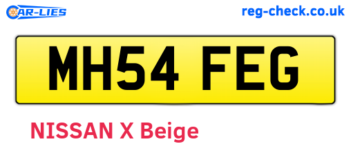 MH54FEG are the vehicle registration plates.
