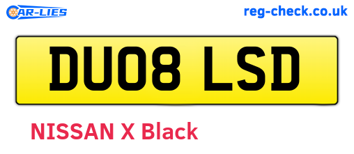 DU08LSD are the vehicle registration plates.