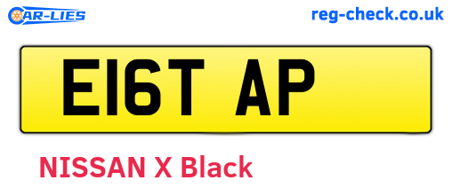 E16TAP are the vehicle registration plates.