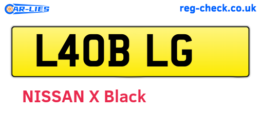 L40BLG are the vehicle registration plates.