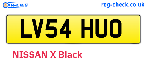 LV54HUO are the vehicle registration plates.