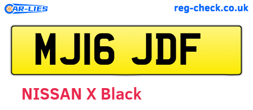 MJ16JDF are the vehicle registration plates.