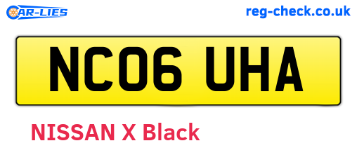NC06UHA are the vehicle registration plates.