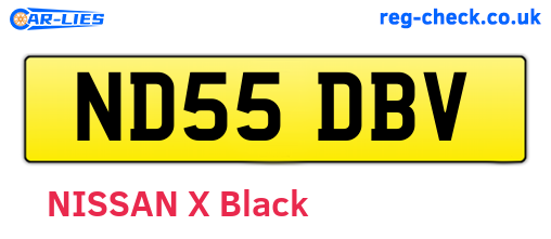 ND55DBV are the vehicle registration plates.