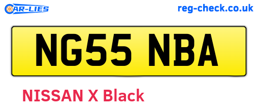 NG55NBA are the vehicle registration plates.