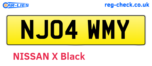 NJ04WMY are the vehicle registration plates.
